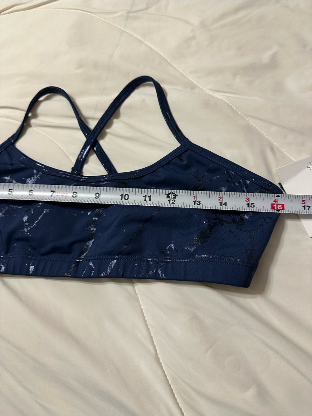 Beyond Yoga Lost Your Marbles Sports Bra w/ Metallic Marble Print - NWT - Size L - Picture 10 of 10